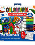 Colortopia Color By Number Paint Marker Kit - Epic Adventures