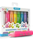 Dot-a-Lot 3D Dimensional Craft Paint - Brights - Set of 8