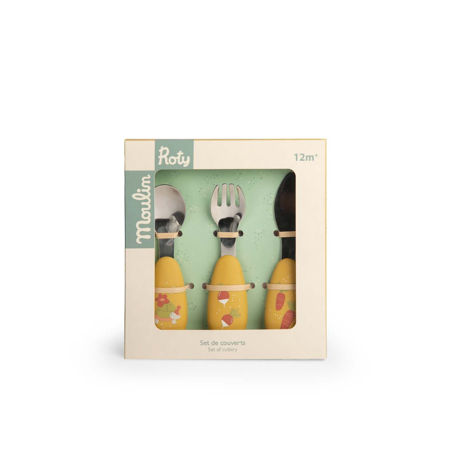 Trois Petits Lapins Silicone & Stainless Steel Cutlery Set