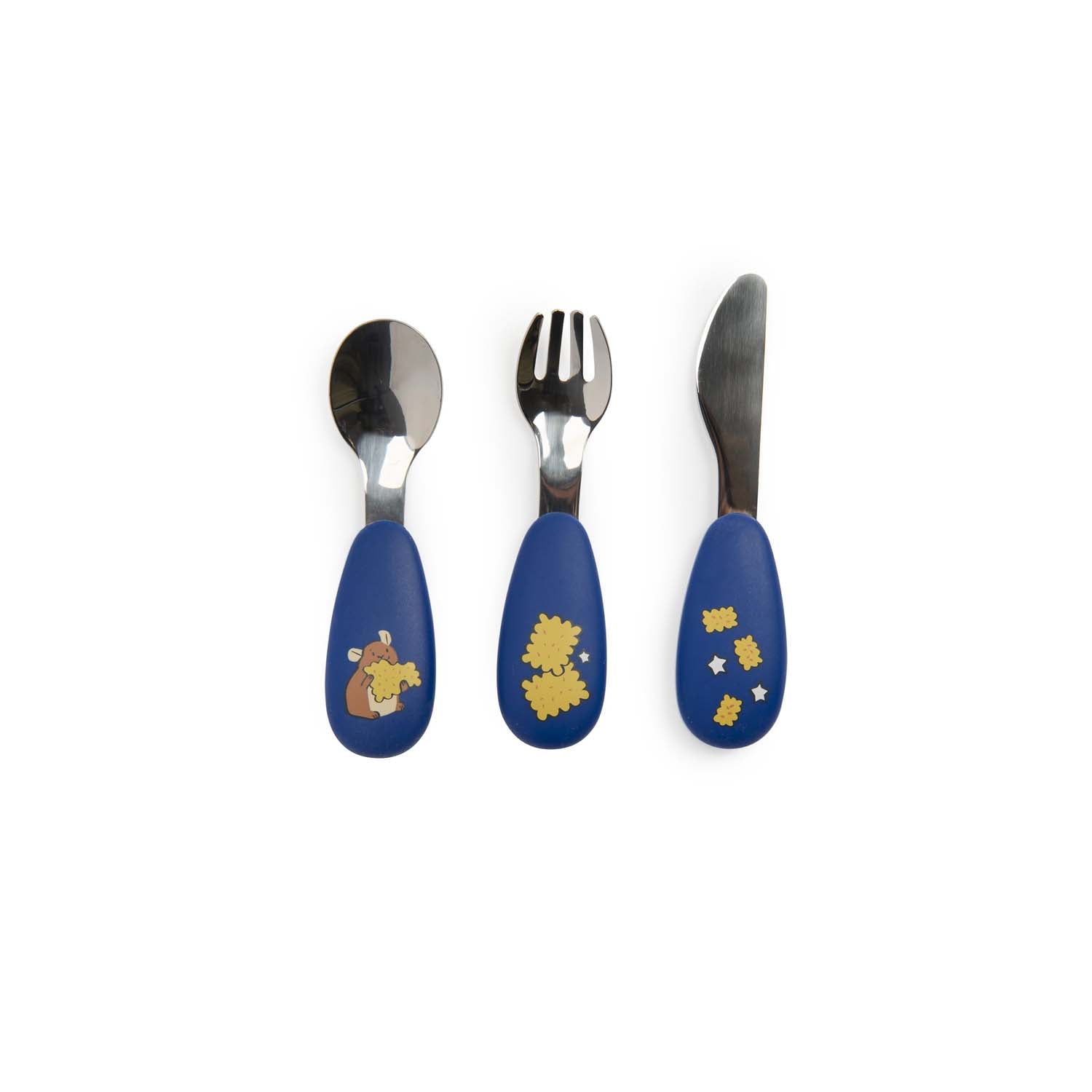 Puce & Pilou Silicone & Stainless Steel Cutlery Set