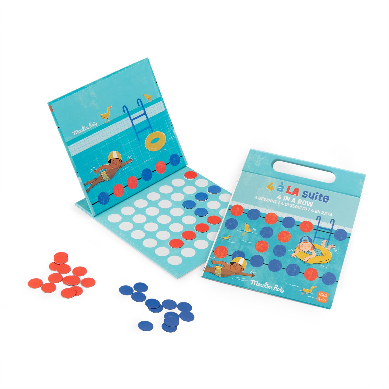 Aujourd'hui C'est Mercredi Magnetic 4-in-a-row Game