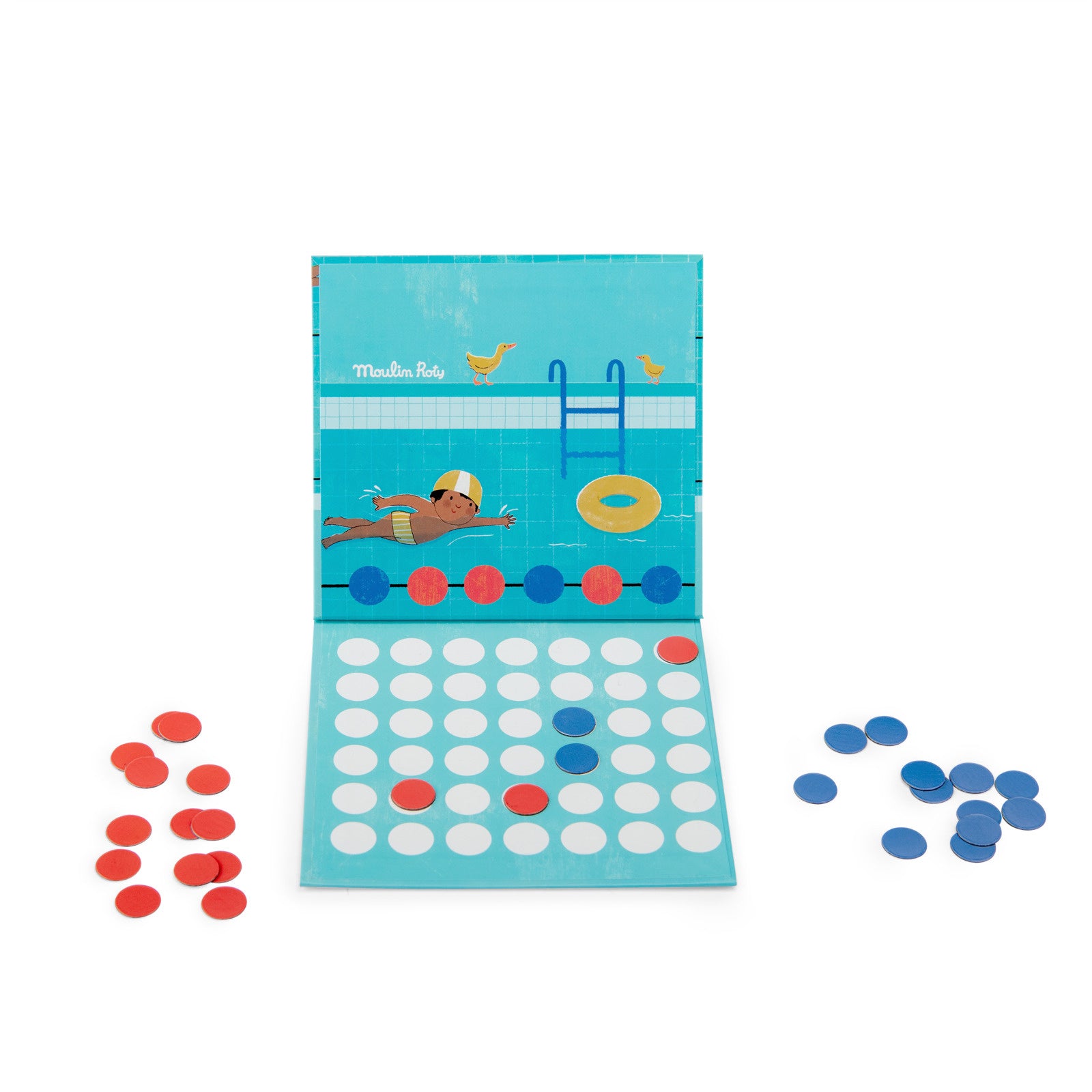 Aujourd'hui C'est Mercredi Magnetic 4-in-a-row Game